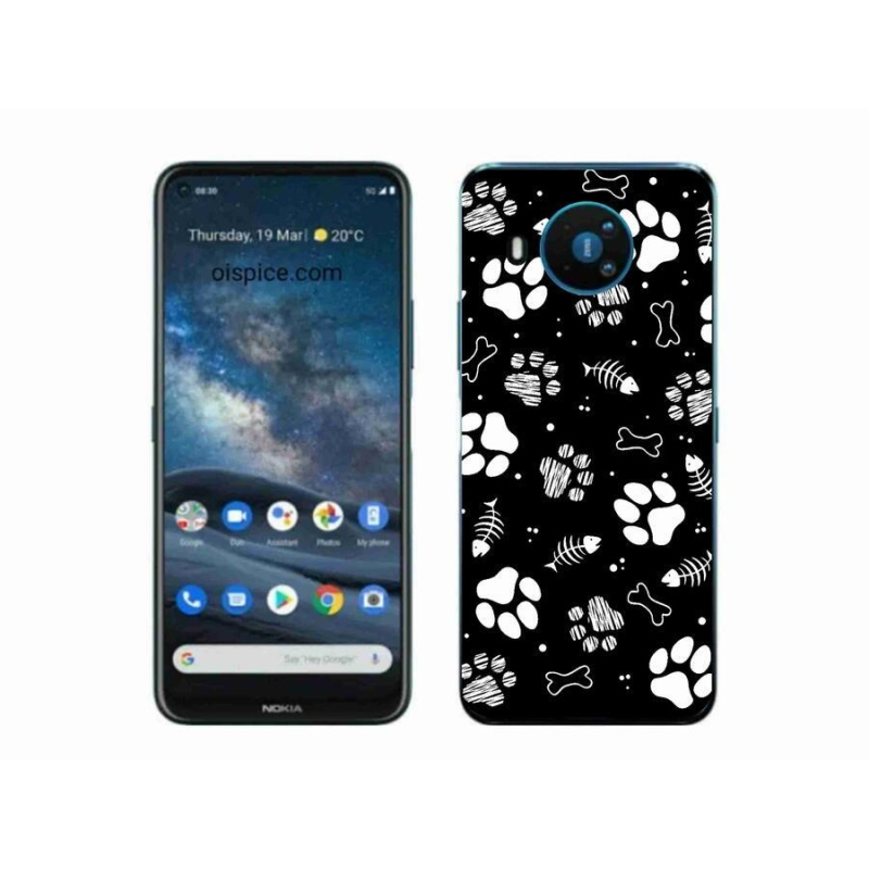 Gélový kryt mmCase na mobil Nokia 8.3 5G - psie labky