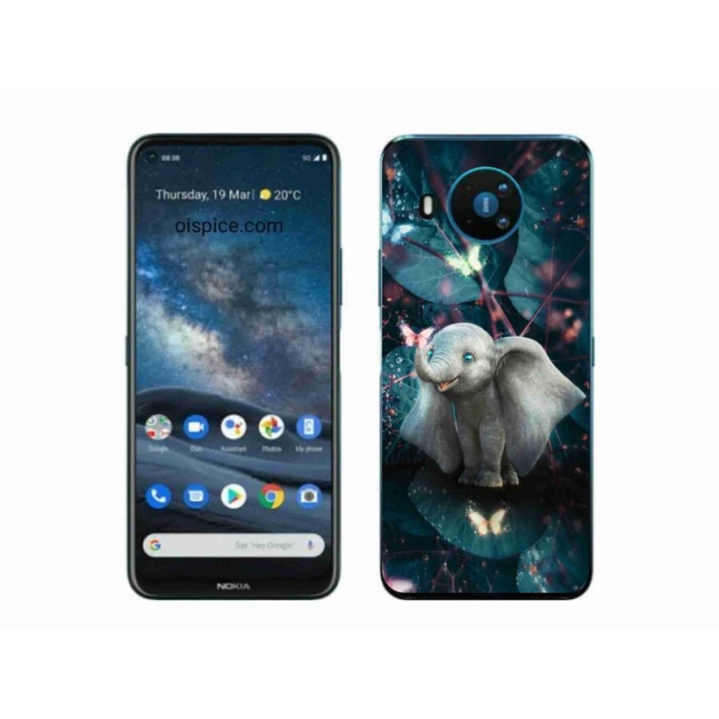 Gélový kryt mmCase na mobil Nokia 8.3 5G - roztomilý slon