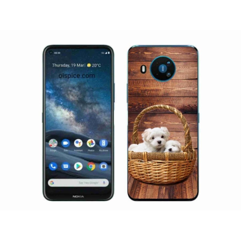 Gélový kryt mmCase na mobil Nokia 8.3 5G - šteniatka