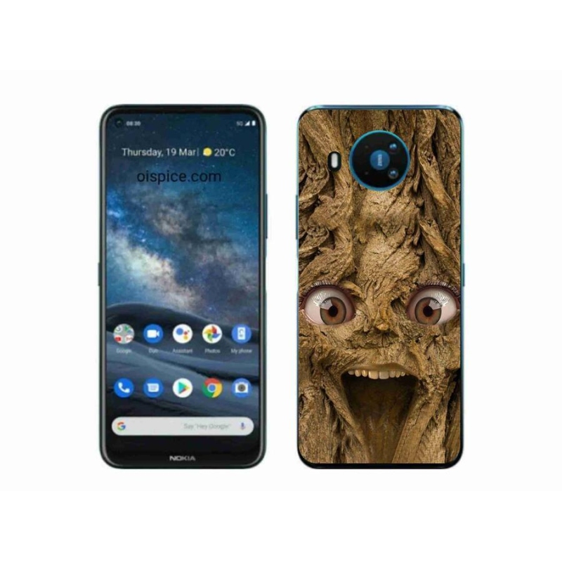 Gélový kryt mmCase na mobil Nokia 8.3 5G - veselý strom s očami