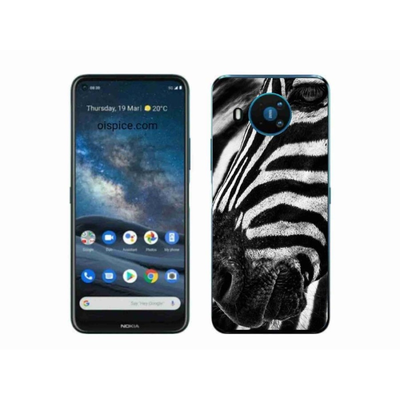 Gélový kryt mmCase na mobil Nokia 8.3 5G - zebra