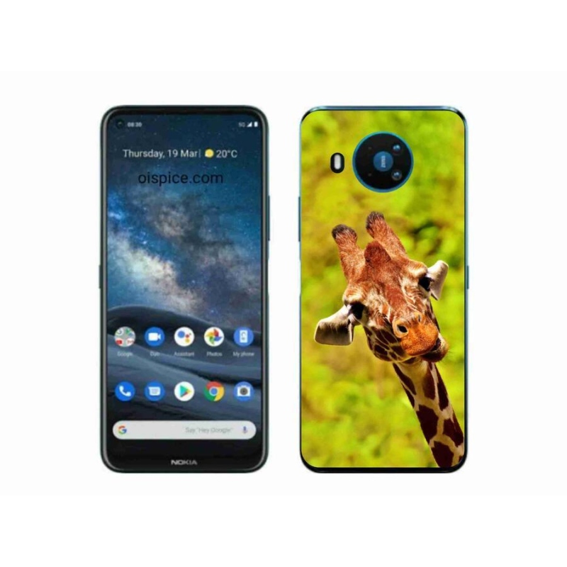 Gélový kryt mmCase na mobil Nokia 8.3 5G - žirafa