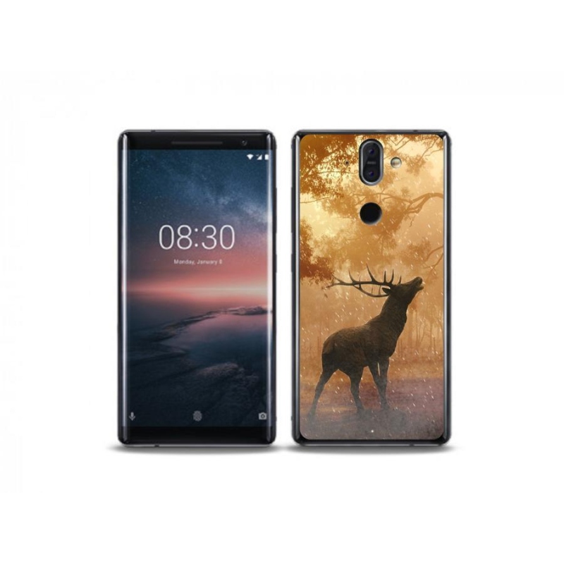 Gélový kryt mmCase na mobil Nokia 8 Sirocco - jeleň v ruji