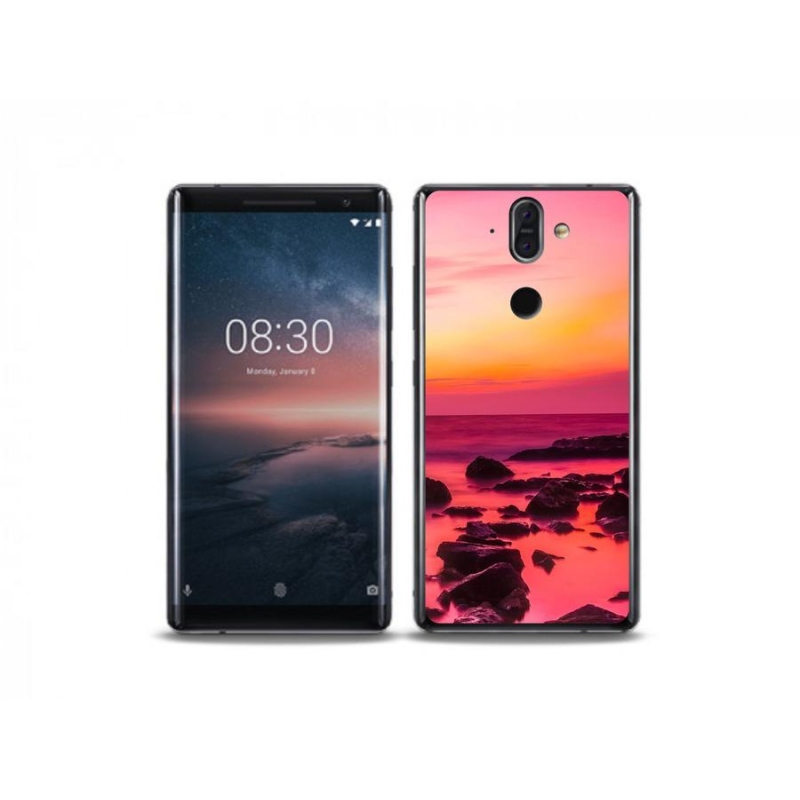 Gélový kryt mmCase na mobil Nokia 8 Sirocco - more a žiara