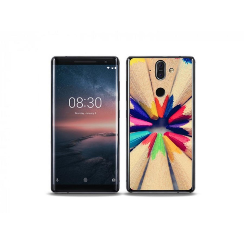 Gélový kryt mmCase na mobil Nokia 8 Sirocco - pastelky