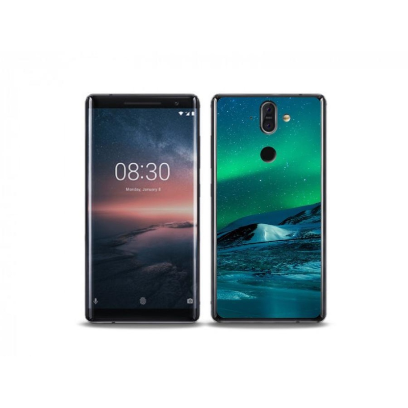 Gélový kryt mmCase na mobil Nokia 8 Sirocco - polárna žiara