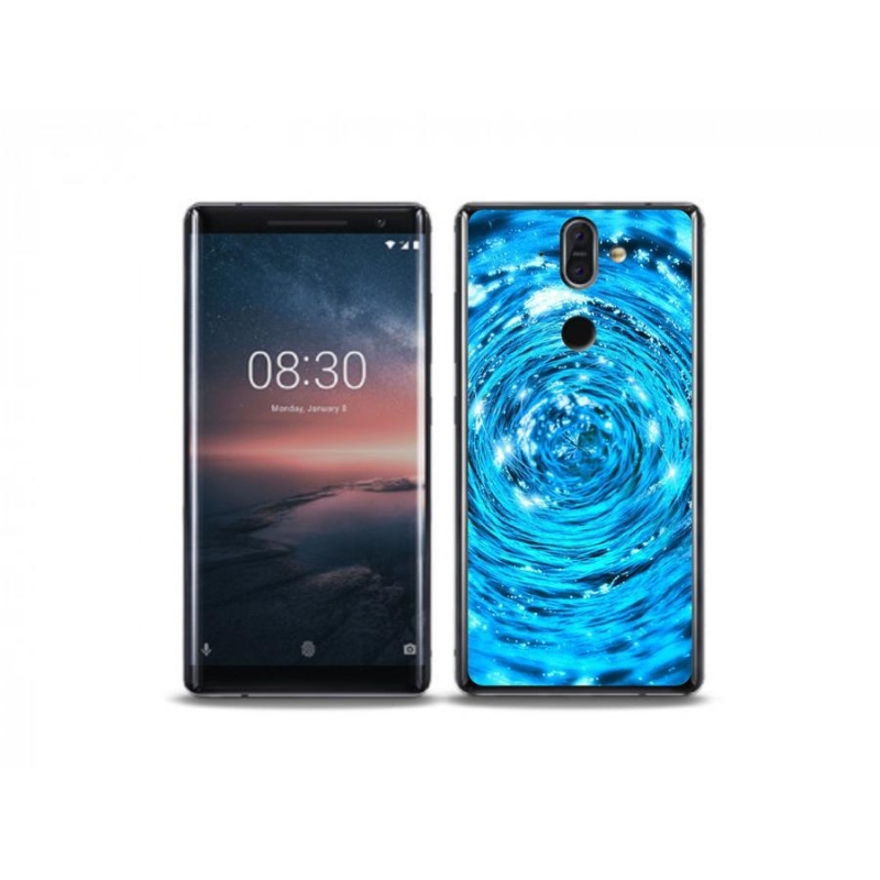 Gélový kryt mmCase na mobil Nokia 8 Sirocco - vodný vír