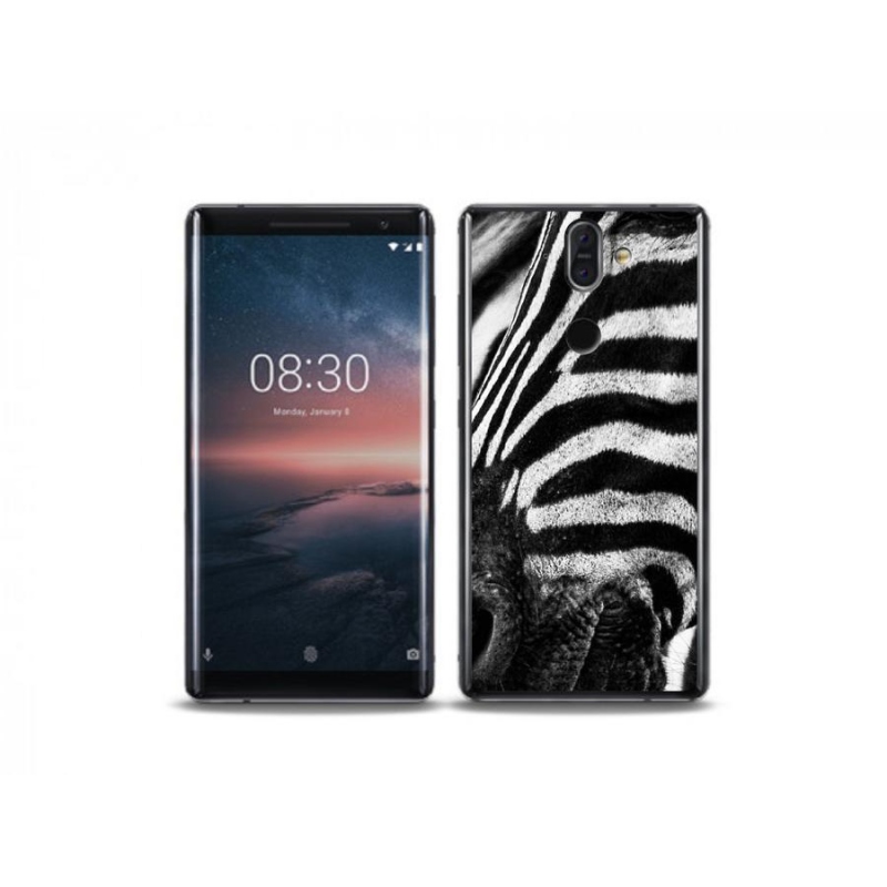 Gélový kryt mmCase na mobil Nokia 8 Sirocco - zebra