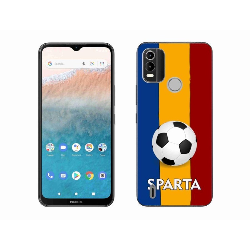 Gélový kryt mmCase na mobil Nokia C21 Plus - futbal 1