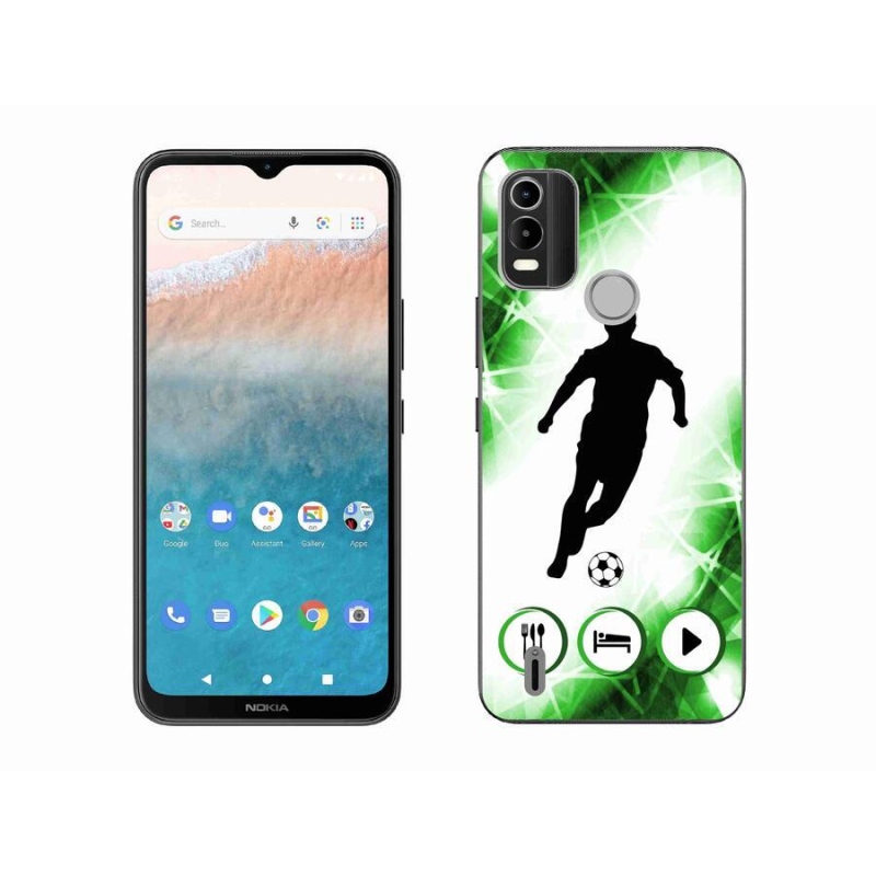 Gélový kryt mmCase na mobil Nokia C21 Plus - futbalista