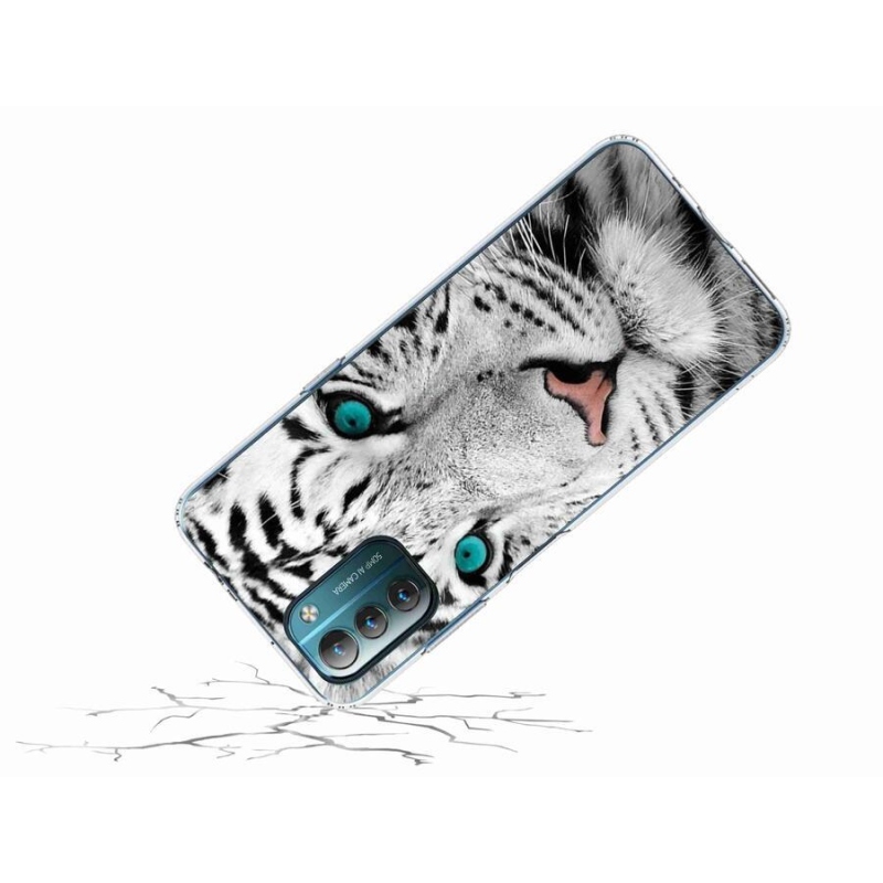 Gélový kryt mmCase na mobil Nokia G11/G21 - biely tiger