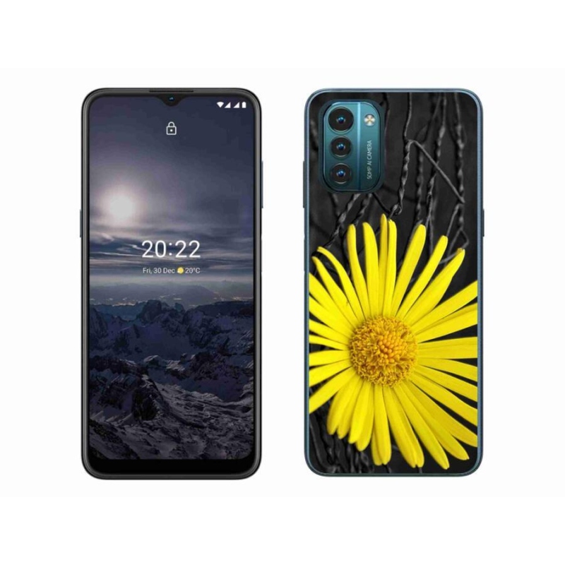 Gélový kryt mmCase na mobil Nokia G11/G21 - žltý kvet