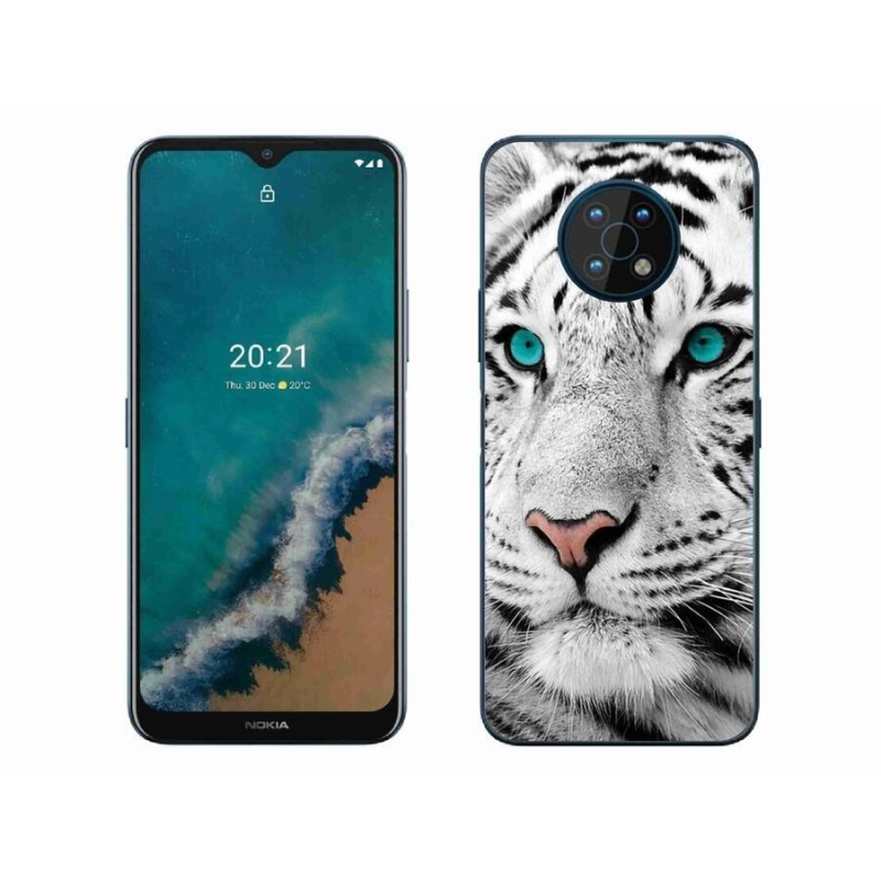 Gélový kryt mmCase na mobil Nokia G50 - biely tiger