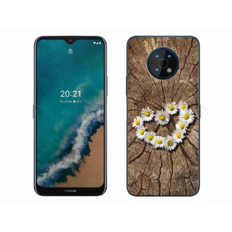 Gélový kryt mmCase na mobil Nokia G50 - srdce z margarét