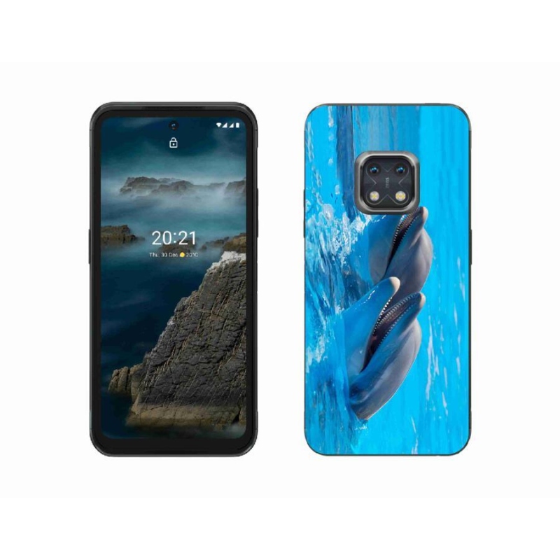 Gélový kryt mmCase na mobil Nokia XR20 - delfíny