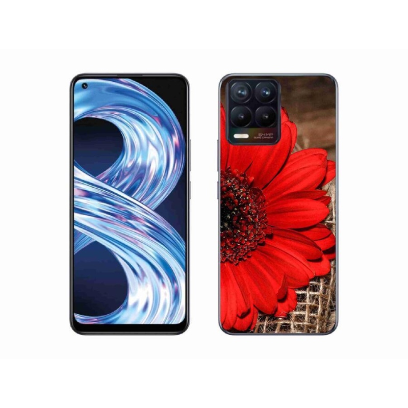 Gélový kryt mmCase na mobil Realme 8 4G - gerbera