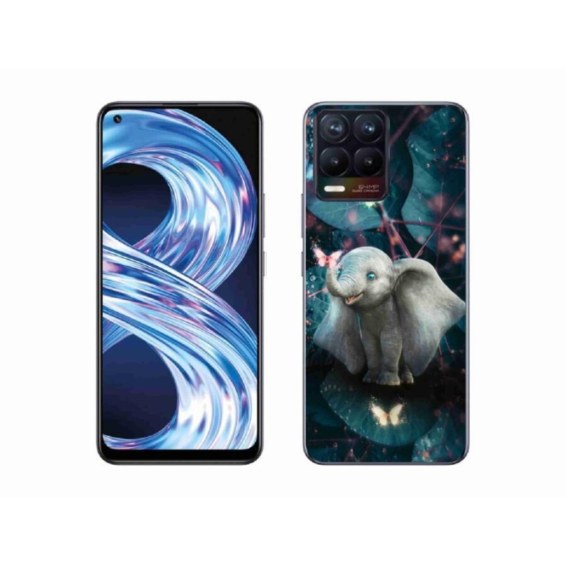 Gélový kryt mmCase na mobil Realme 8 4G - roztomilý slon