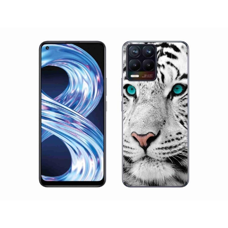 Gélový kryt mmCase na mobil Realme 8 Pro - biely tiger