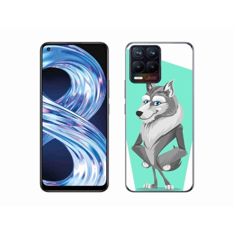 Gélový kryt mmCase na mobil Realme 8 Pro - kreslený vlk