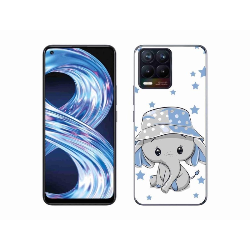 Gélový kryt mmCase na mobil Realme 8 Pro - modrý slon