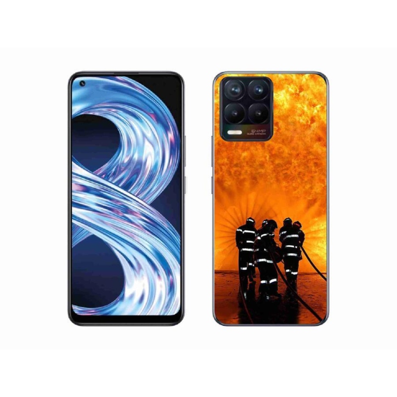 Gélový kryt mmCase na mobil Realme 8 Pro - požiar