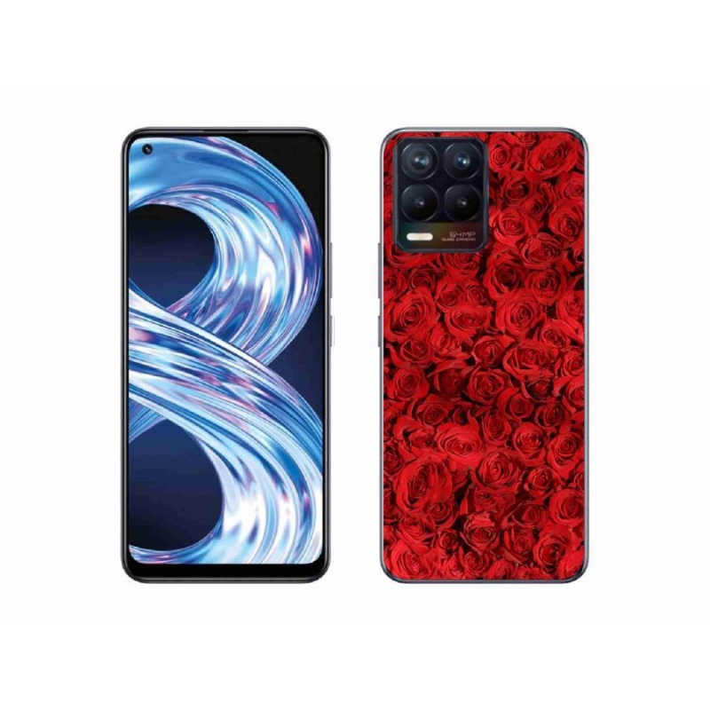 Gélový kryt mmCase na mobil Realme 8 Pro - ruže