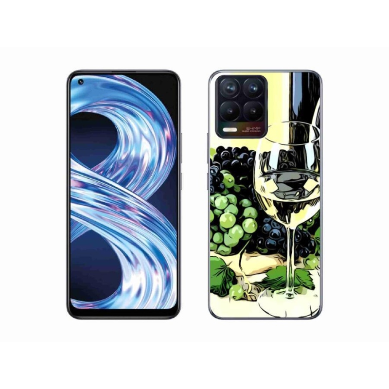 Gélový kryt mmCase na mobil Realme 8 Pro - pohár vína
