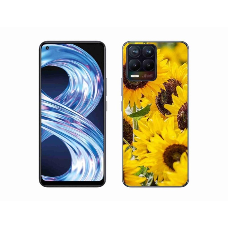 Gélový kryt mmCase na mobil Realme 8 Pro - slnečnice