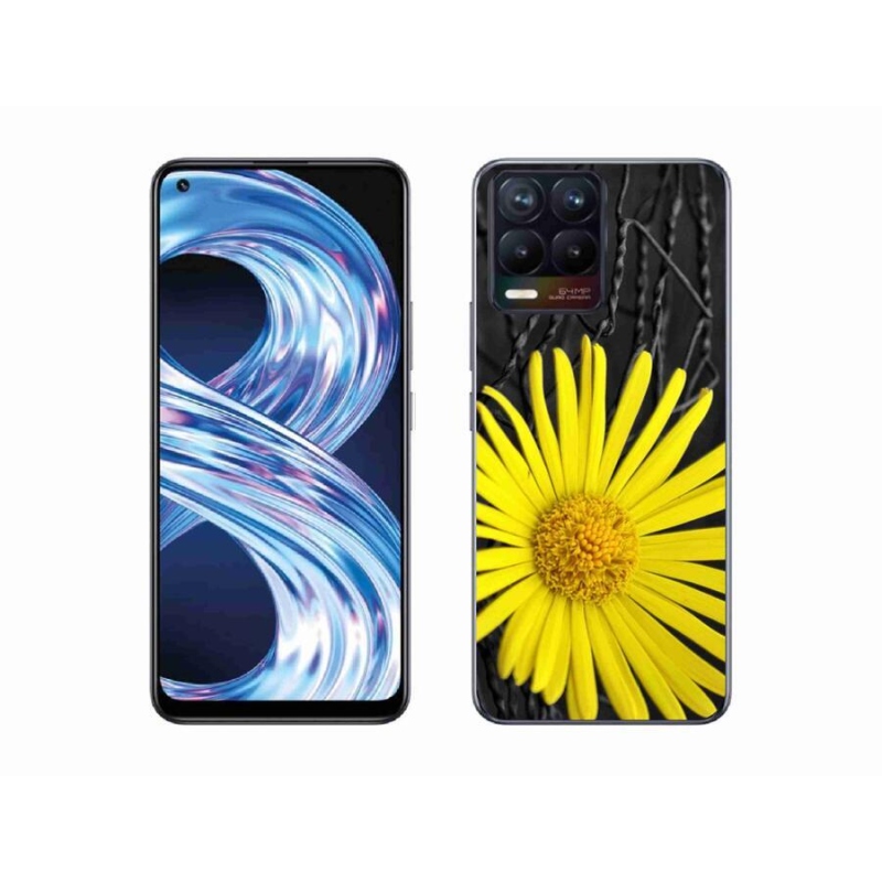 Gélový kryt mmCase na mobil Realme 8 Pro - žltý kvet