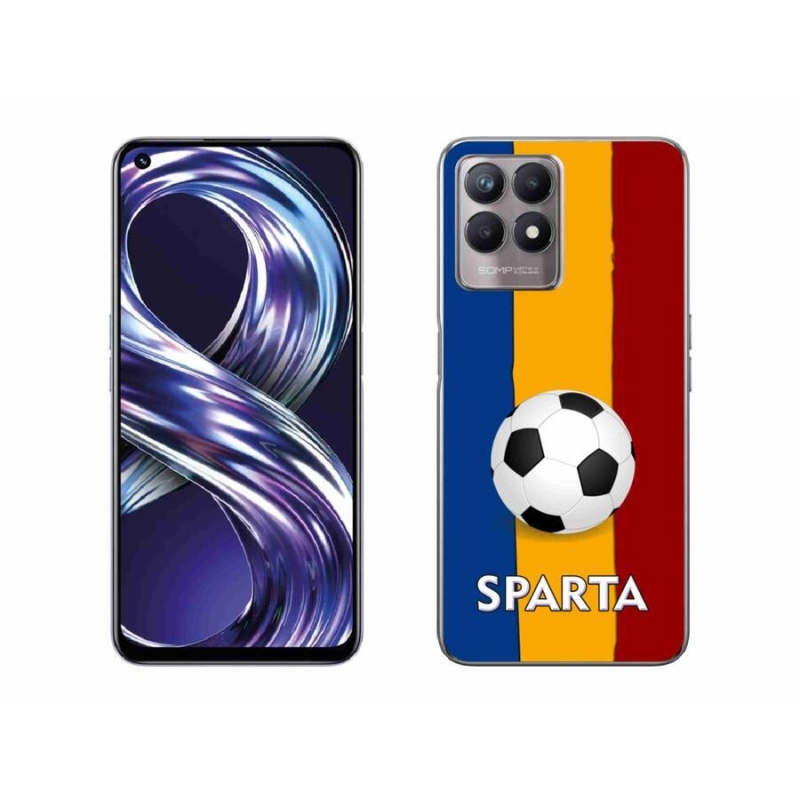 Gélový kryt mmCase na mobil Realme 8i - futbal 1