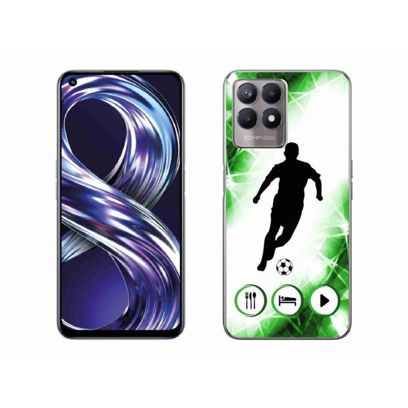 Gélový kryt mmCase na mobil Realme 8i - futbalista