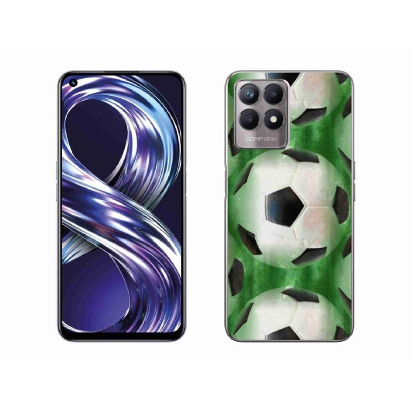 Gélový kryt mmCase na mobil Realme 8i - futbalová lopta