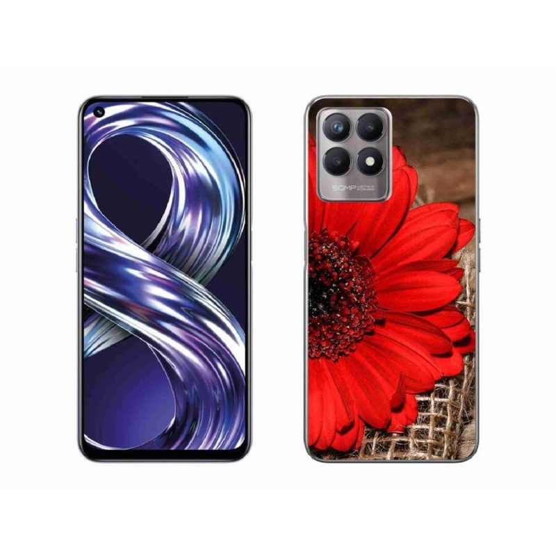 Gélový kryt mmCase na mobil Realme 8i - gerbera