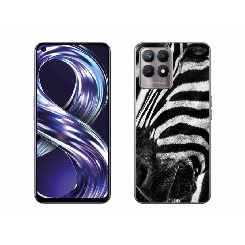 Gélový kryt mmCase na mobil Realme 8i - zebra