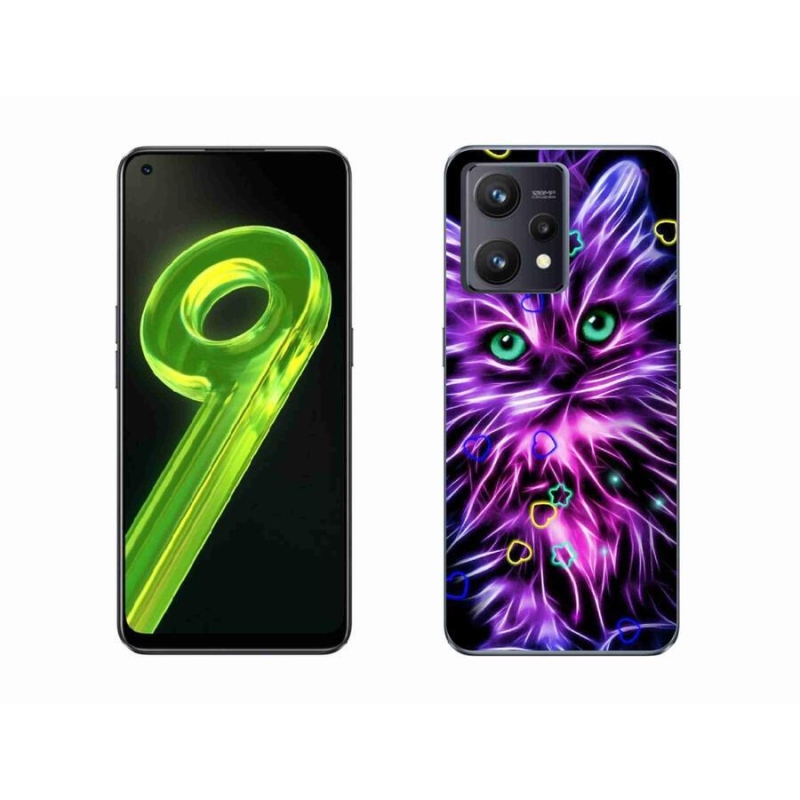 Gélový kryt mmCase na mobil Realme 9 4G - abstraktná mačka