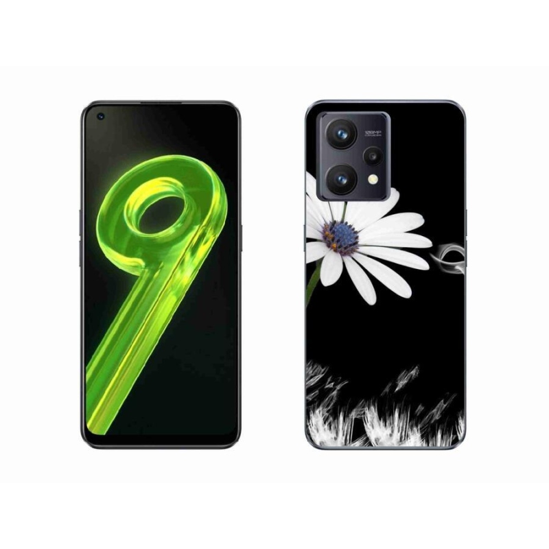 Gélový kryt mmCase na mobil Realme 9 4G - biela kvetina