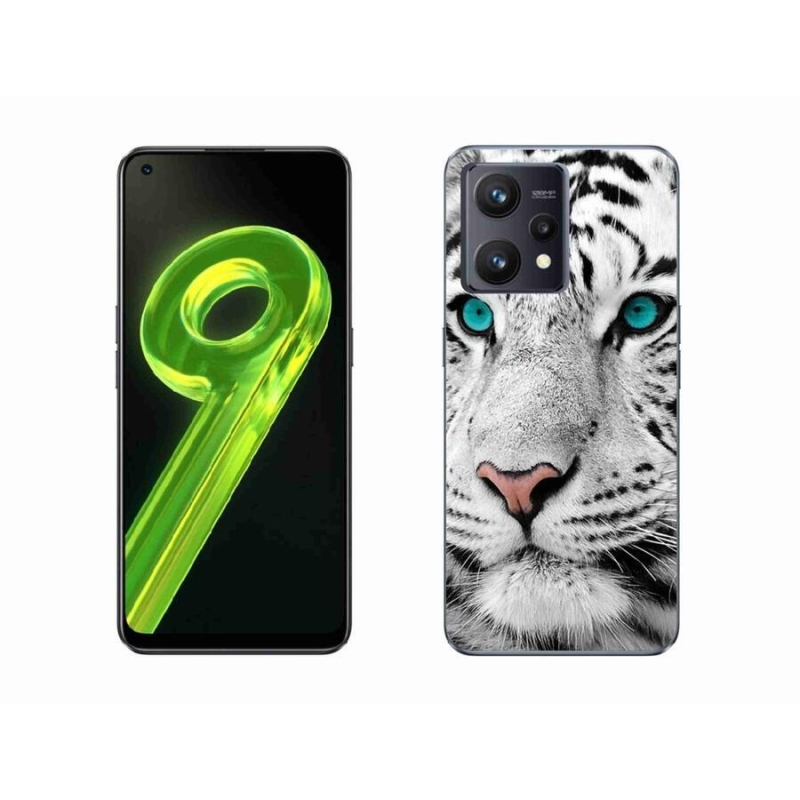 Gélový kryt mmCase na mobil Realme 9 4G - biely tiger