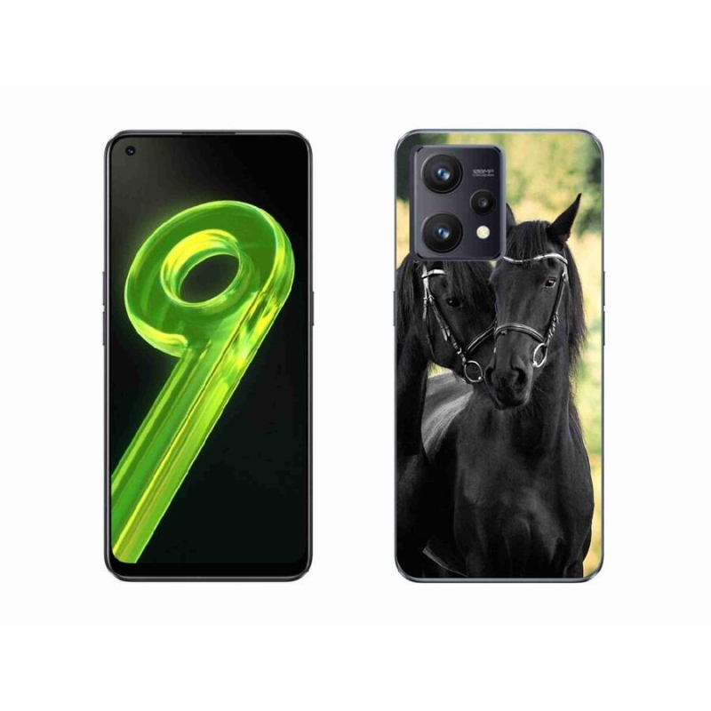 Gélový kryt mmCase na mobil Realme 9 4G - dva čierne kone