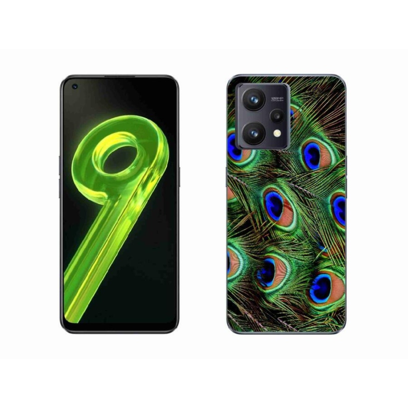 Gélový kryt mmCase na mobil Realme 9 4G - pávie perie