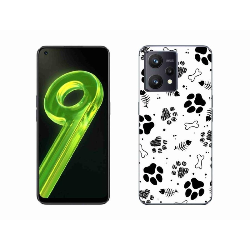 Gélový kryt mmCase na mobil Realme 9 4G - psie labky 1