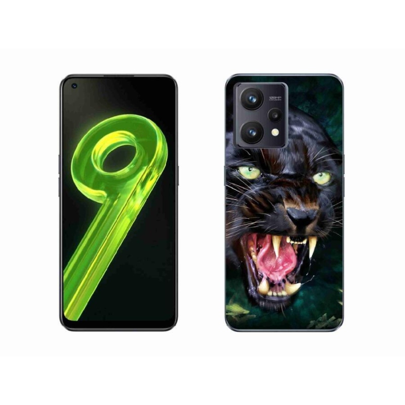 Gélový kryt mmCase na mobil Realme 9 4G - rozzúrený čierny panter