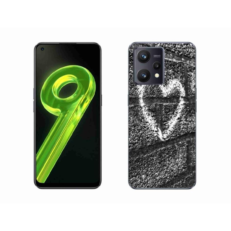 Gélový kryt mmCase na mobil Realme 9 4G - srdce na stene