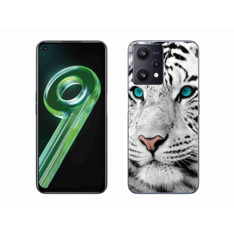 Gélový kryt mmCase na mobil Realme 9 5G - biely tiger