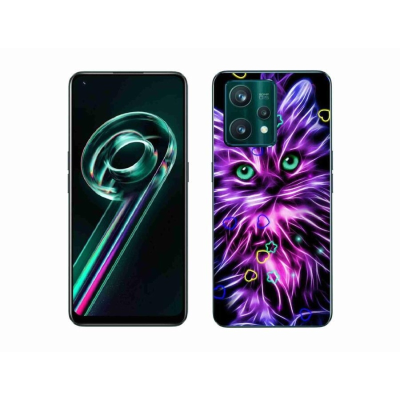 Gélový kryt mmCase na mobil Realme 9 Pro+ 5G - abstraktná mačka