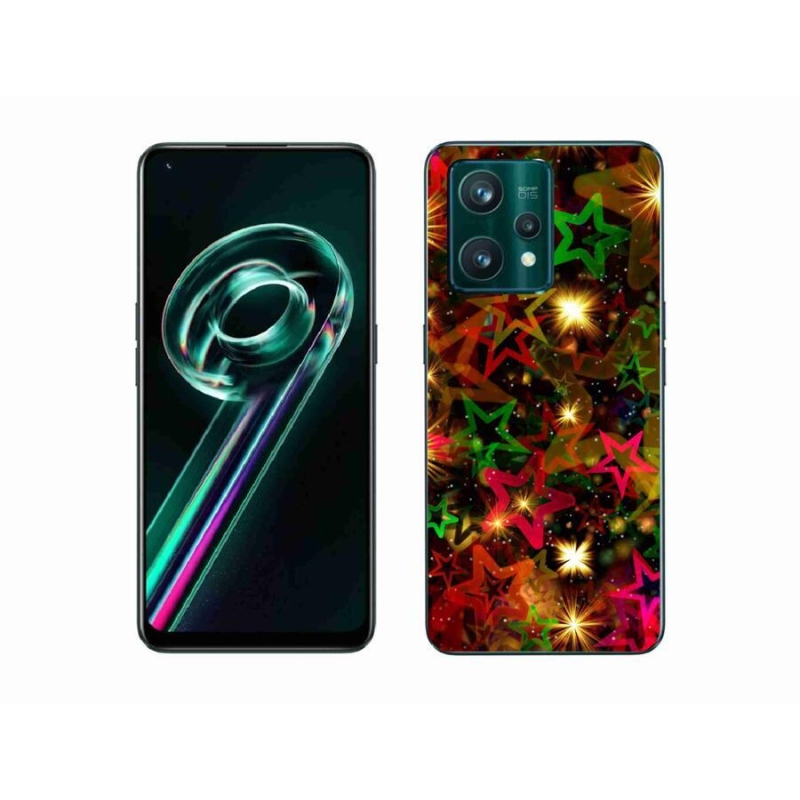 Gélový kryt mmCase na mobil Realme 9 Pro+ 5G - farebné hviezdičky