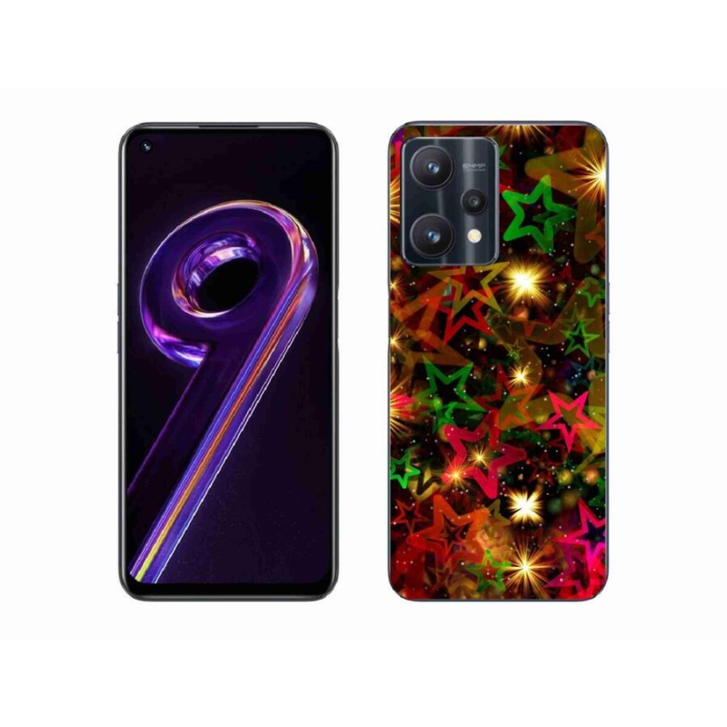 Gélový kryt mmCase na mobil Realme 9 Pro 5G - farebné hviezdičky