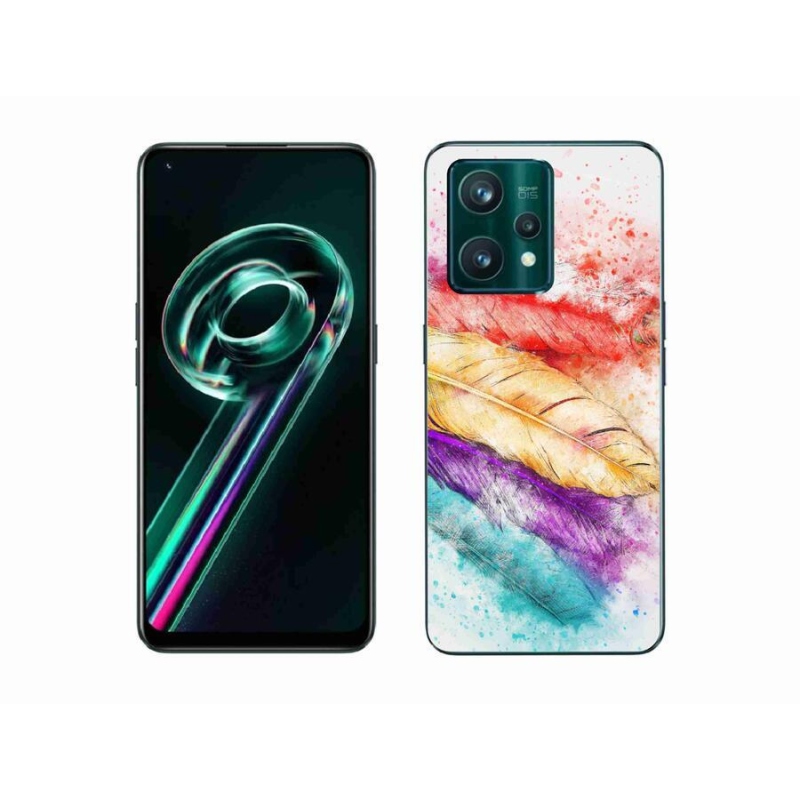 Gélový kryt mmCase na mobil Realme 9 Pro+ 5G - farebné perie