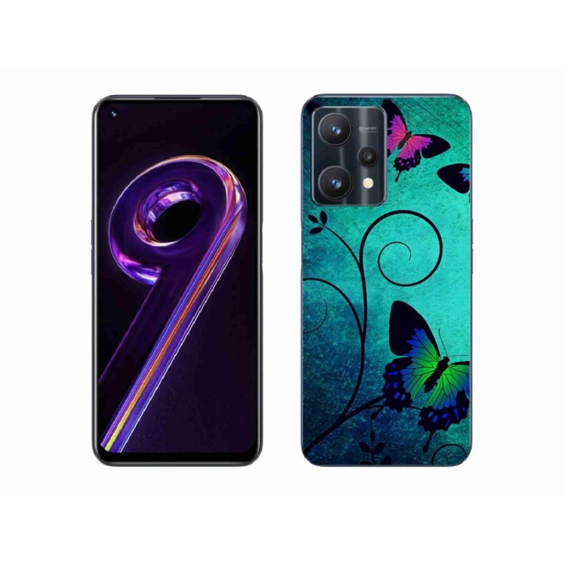 Gélový kryt mmCase na mobil Realme 9 Pro 5G - farebné motýle