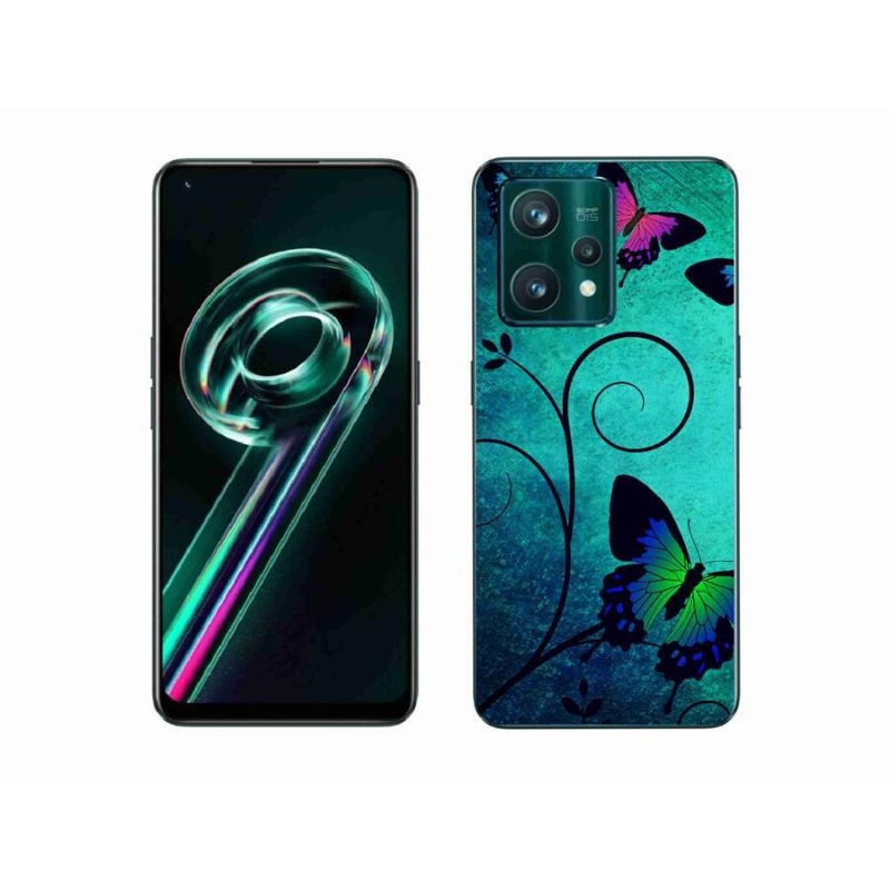 Gélový kryt mmCase na mobil Realme 9 Pro+ 5G - farební motýle