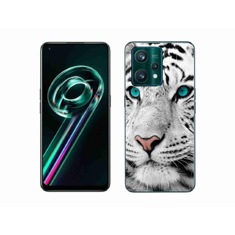 Gélový kryt mmCase na mobil Realme 9 Pro+ 5G - biely tiger